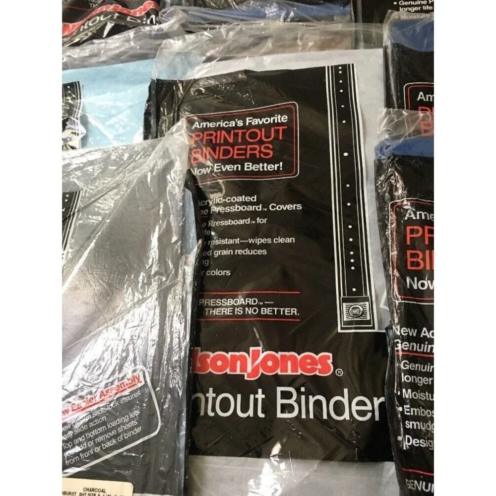 9 Pack Wilson Jones Printout Binder W14-9511NBLA Multicolors 9.5